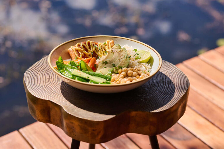 The food menu is varied, refreshing and healthy at Nxamaseri