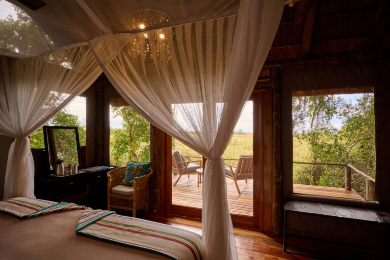Views of the Okavango from the rooms at Nxamaseri Island Lodge