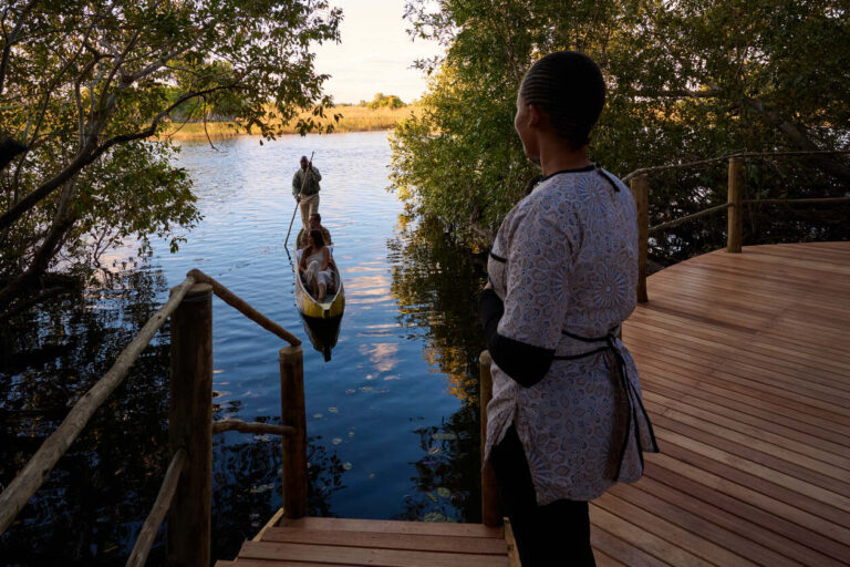 Traditional Mokoro excursions are offers from Nxamaseri Island Lodge