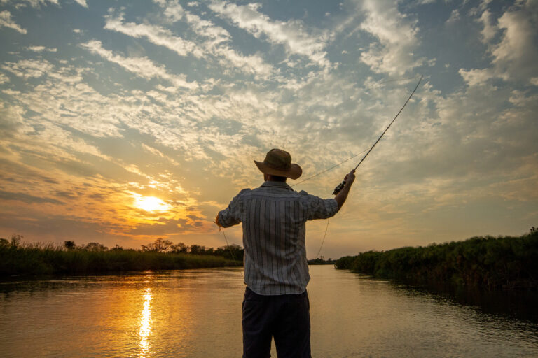 Fishing is a popular activity at Nxamaseri Island Lodge