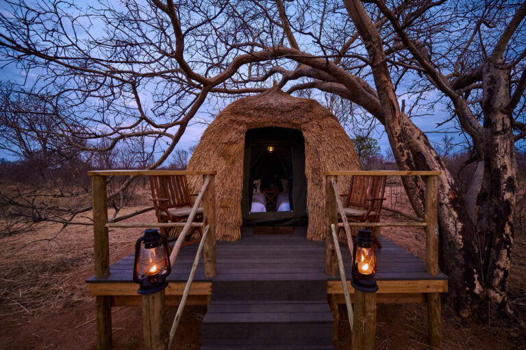 The Tsodilo Hills sleep out hut echoes the san bushman style huts