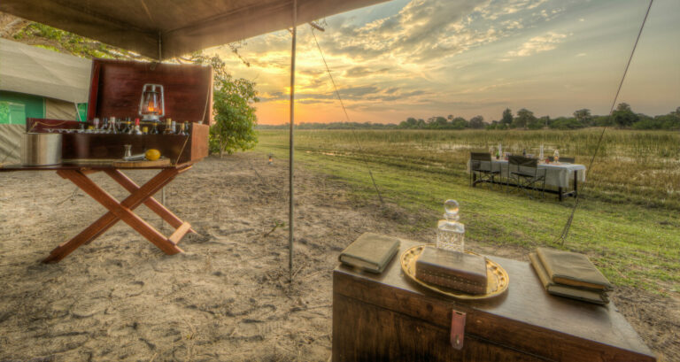 Sunset at Harkness mobile camp