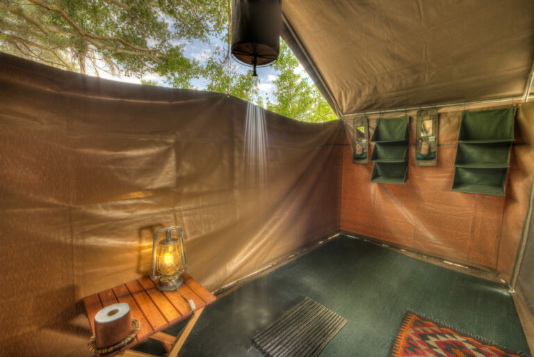 Guest tent bathroom