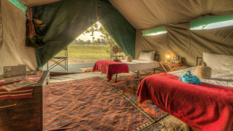 Guest tent interior